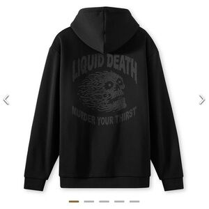 Liquid Death Instant Death Sherpa Hoodie Jacket 3XL Black Hoodie